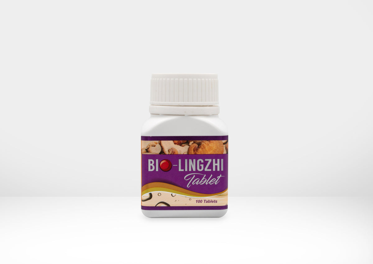 BIO-LINGZHI 百優靈芝錠劑瓶身正面