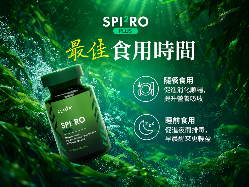 SPIRO PLUS 原裝宣傳圖：食用時間